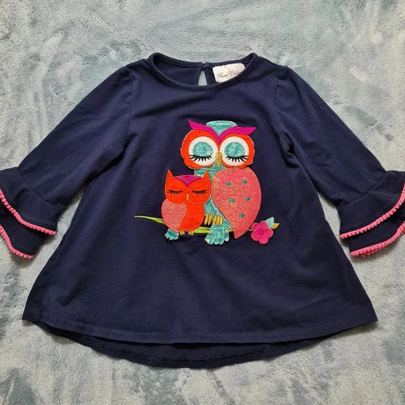 Rare Editions Other - Rare Editions Girl's Owl Top Size 5 Blue